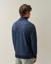 Fleece Knit Polo Collar Pullover Orion Blue