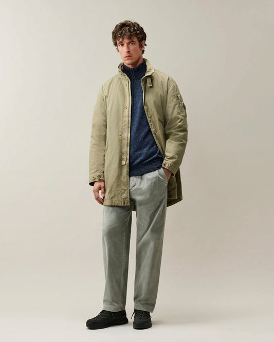 Fleece Knit Polo Collar Pullover Orion Blue