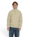 Brushed Emerized Diagonal Fleece Polo Collar Sweater Silver Birch