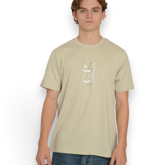Vertical Logo Jersey T-shirt Silver beige