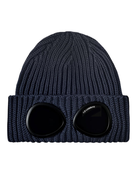 Extrafine Merino Wool Goggle Beanie blue
