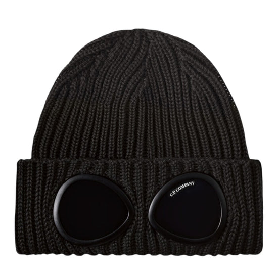 Extra Fine Merino Wool Goggle Beanie Black