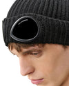 Extra Fine Merino Wool Goggle Beanie Black