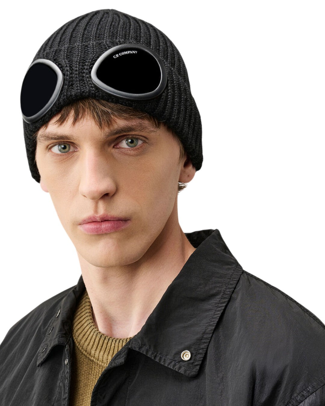 Extra Fine Merino Wool Goggle Beanie Black