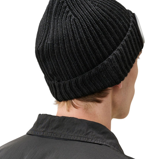 Extra Fine Merino Wool Goggle Beanie Black
