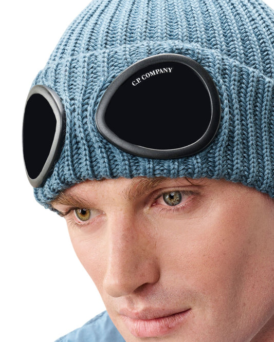 Extra Fine Merino Wool Goggle Beanie Orion Blue