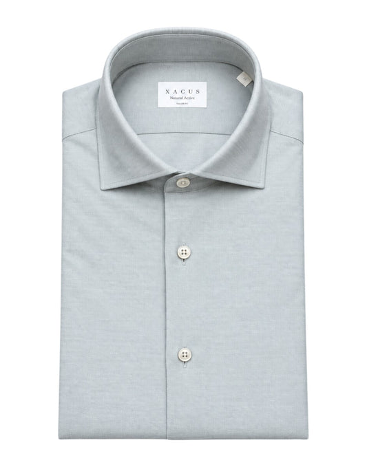 Natural Active Pinpoint Tailor Fit Shirt Grey Beige