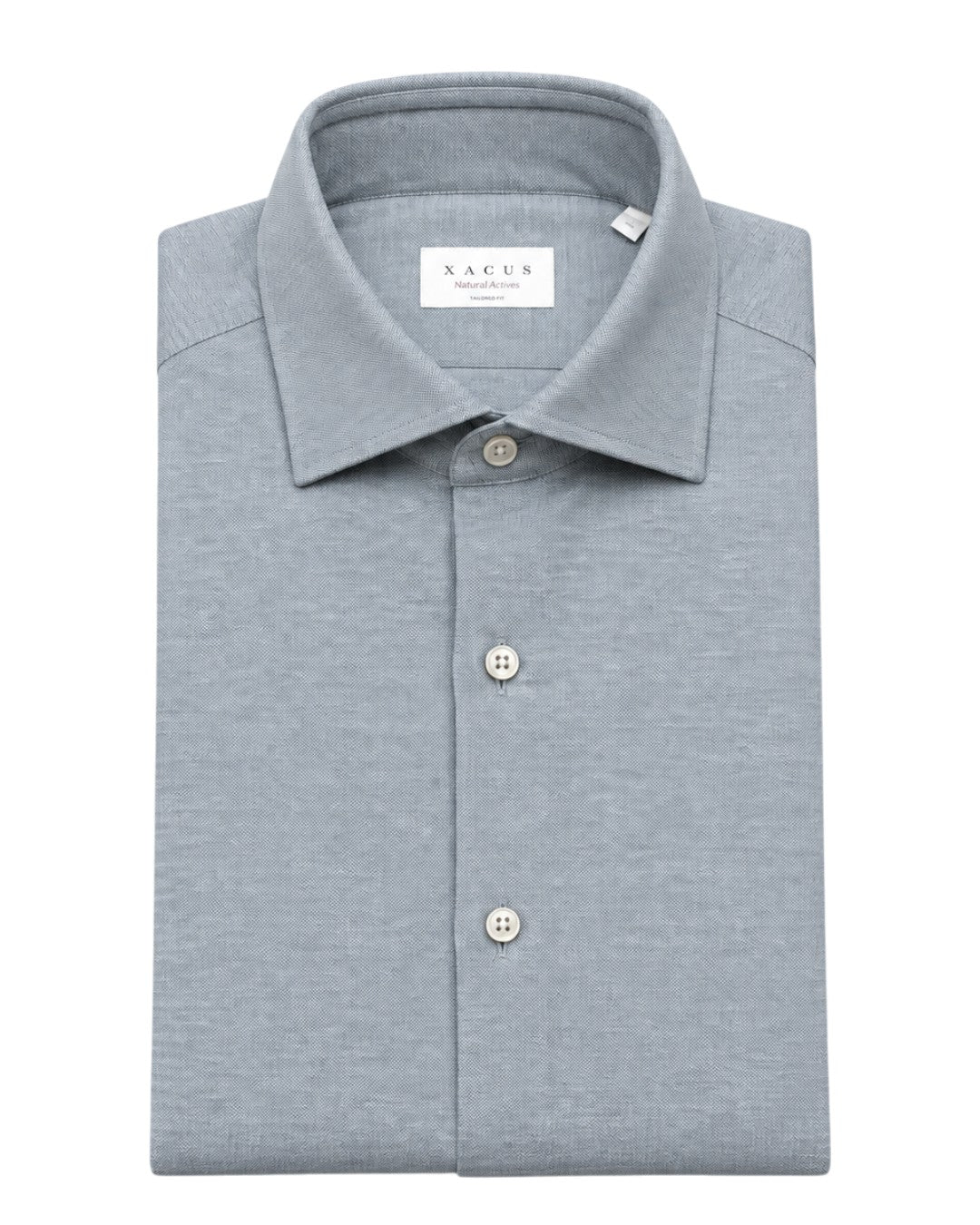 Natural Active Pinpoint Tailor Fit Shirt Petrol Grey