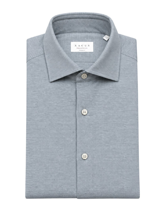 Natural Active Pinpoint Tailor Fit Shirt Petrol Grey