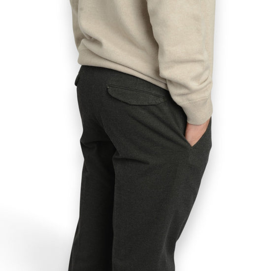 Peau de Peche Regelur Fit Pince Trousers Green