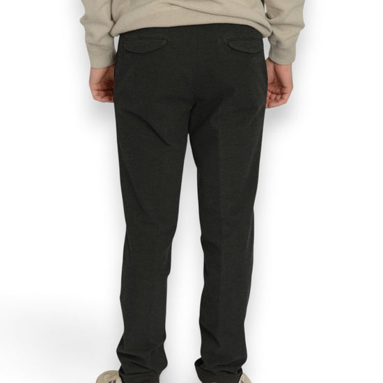 Peau de Peche Regelur Fit Pince Trousers Green