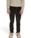 Regeluar Fit Peau De Peche Trousers Dark Grey