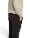 Regeluar Fit Peau De Peche Trousers Dark Grey