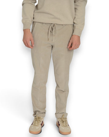 Mini Corduroy Drawstring Trousers Mastic Beige