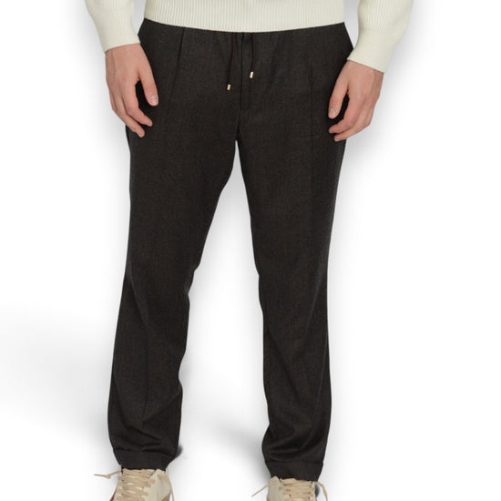 Isolas Flannel Militare Drawstring Trousers