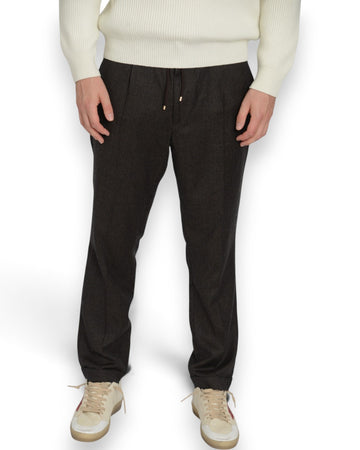 Isolas Flannel Militare Drawstring Trousers