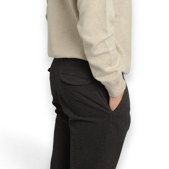 Peau de Peche Pince Trousers Dark Grey