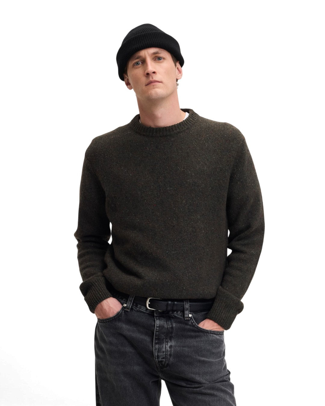 Kookai Wool Blend Regular Fit Pullover Dark Green