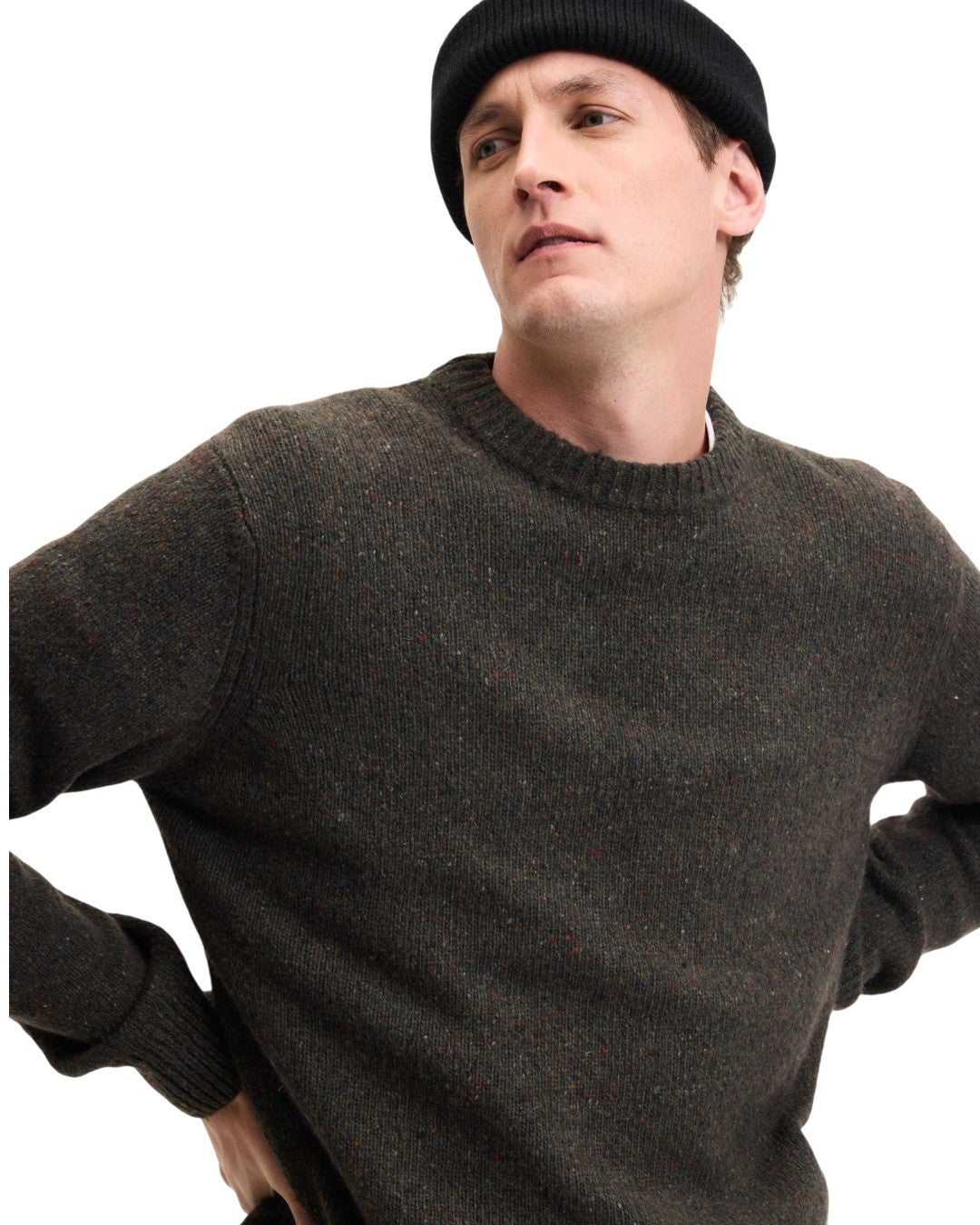 Kookai Wool Blend Regular Fit Pullover Dark Green