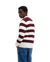 Ken Button Knit Wool Blend Polo Collar Pullover Bordeaux