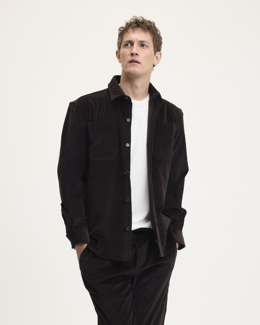 Snewy Corduroy Shirt Chocolate Brown