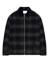 Sand Wool Blend Regular Fit Jacket Dark Green Checkered