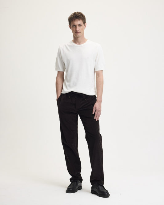 Bob Corduroy Relaxed Fit Trousers Chocolate Brown