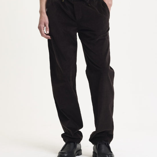 Bob Corduroy Relaxed Fit Trousers Chocolate Brown