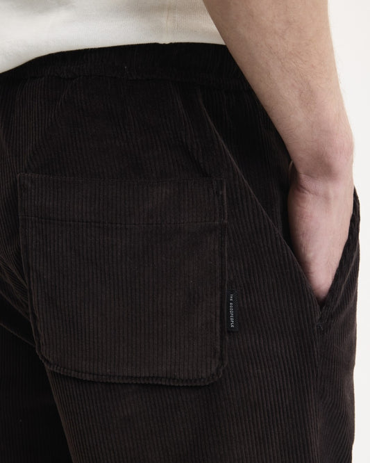 Bob Corduroy Relaxed Fit Trousers Chocolate Brown