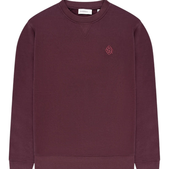 Lommy Cotton Regular Fit Signature Sweater Bordeaux