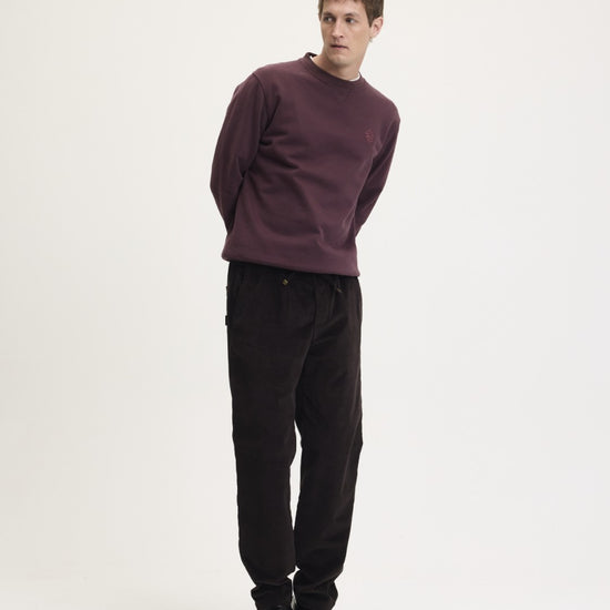 Lommy Cotton Regular Fit Signature Sweater Bordeaux