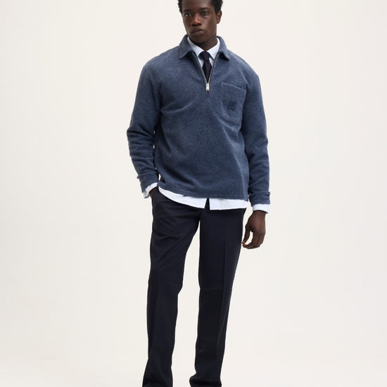 Leo Polo Collar Half Zip Sweater