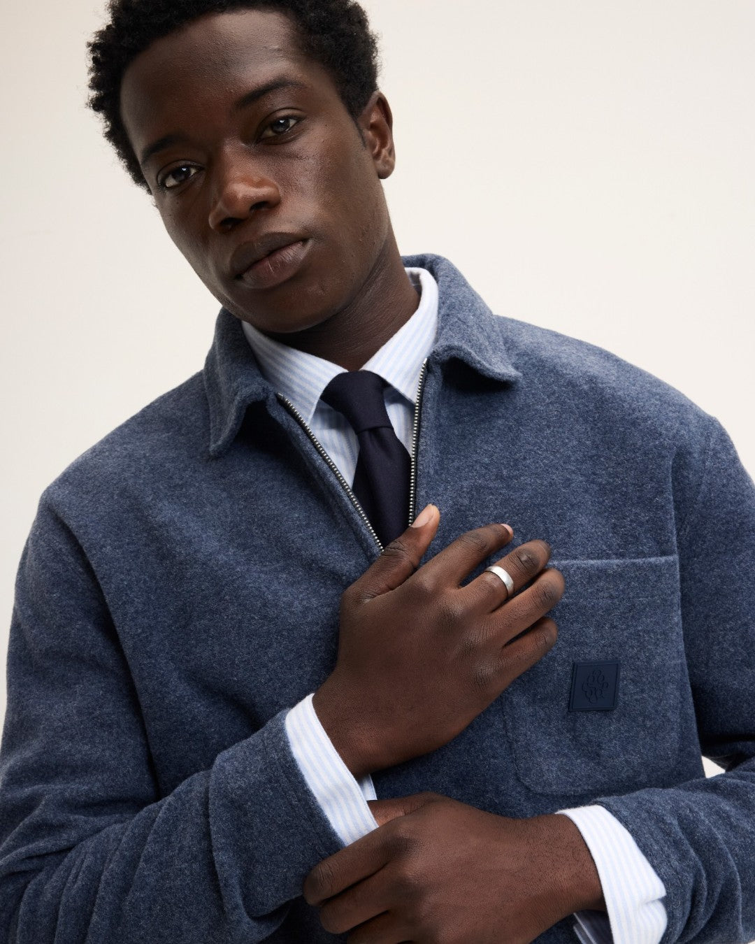 Leo Polo Collar Half Zip Sweater
