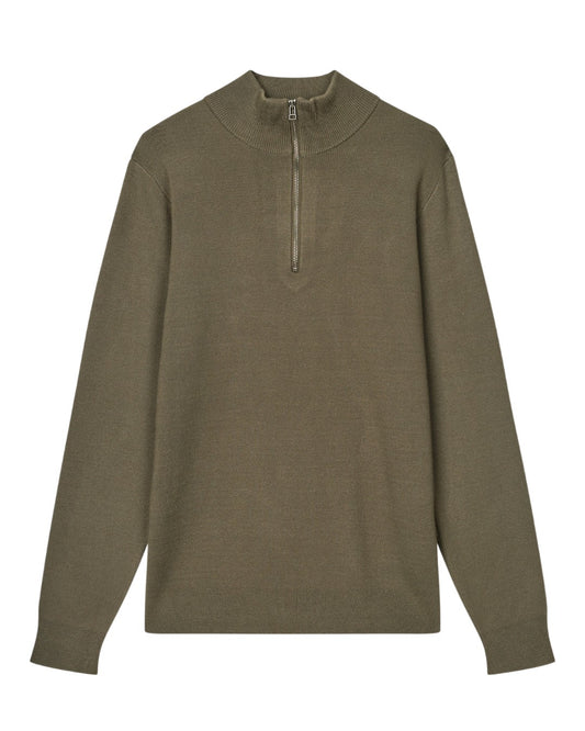 Urban Chase Half Zip Pullover Brown