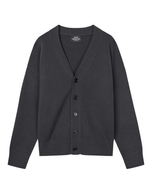 Super Wool Knitted Cardigan Antracite