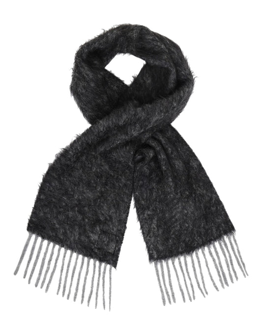 Soul Fluffy Wool Scarf Asphalt