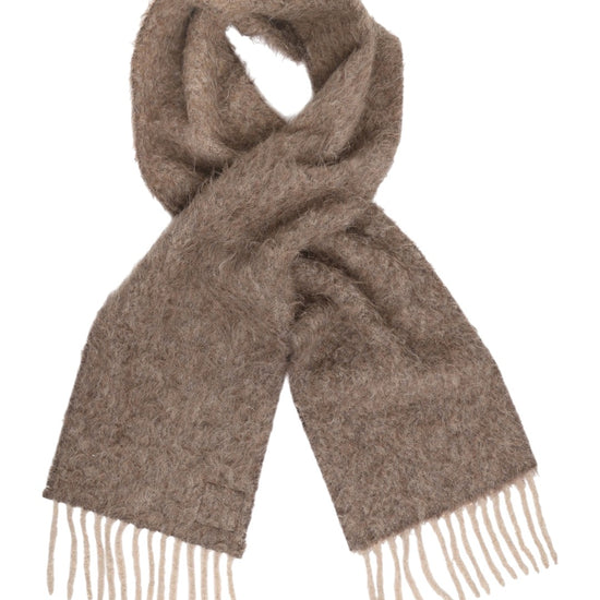 Soull Fluffy Wool Scarf Morel Brown