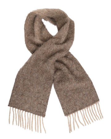 Soull Fluffy Wool Scarf Morel Brown