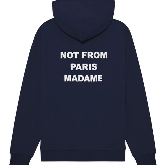 Bold Slogan Hoodie Navy
