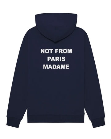 Bold Slogan Hoodie Navy