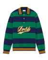Dr�le Embroidered Stripes Polo Green