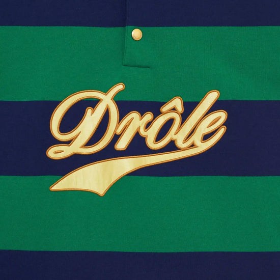Dr�le Embroidered Stripes Polo Green