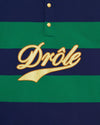 Dr�le Embroidered Stripes Polo Green