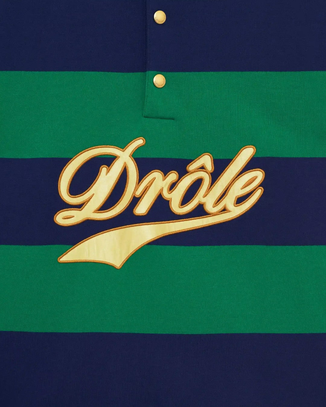 Dr�le Embroidered Stripes Polo Green
