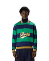 Dr�le Embroidered Stripes Polo Green