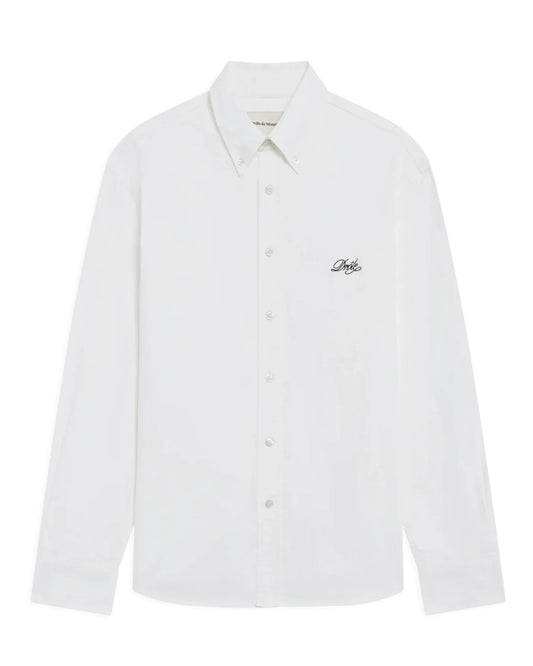 Plain Boxy Shirt White