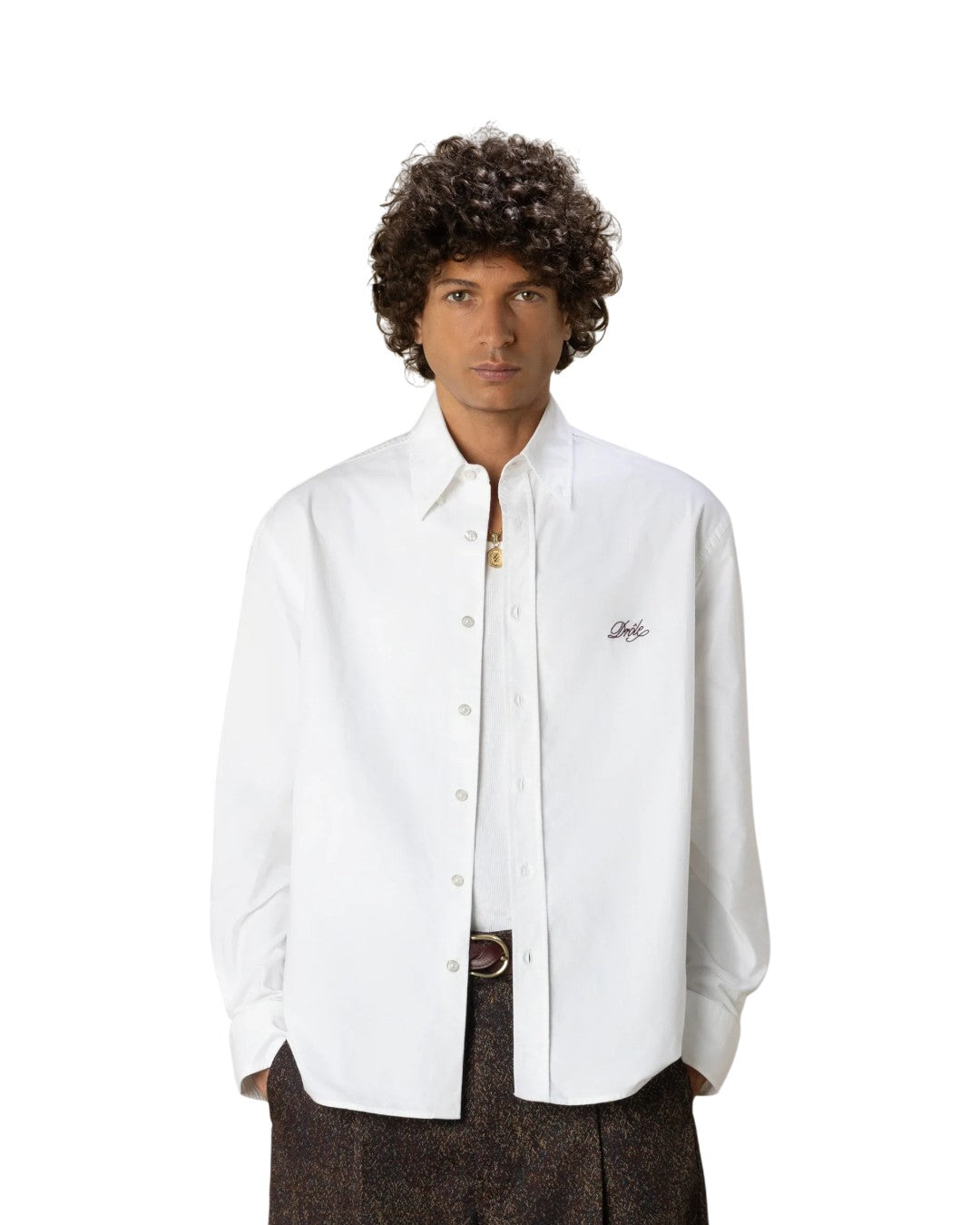 Plain Boxy Shirt White