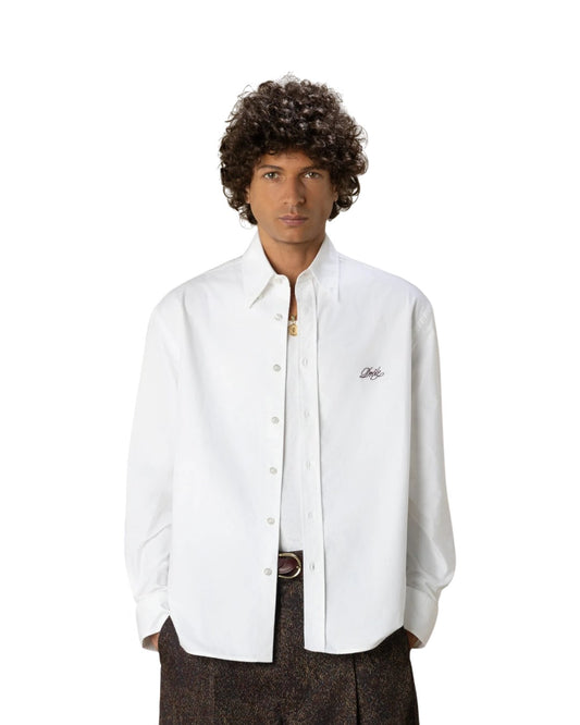 Plain Boxy Shirt White