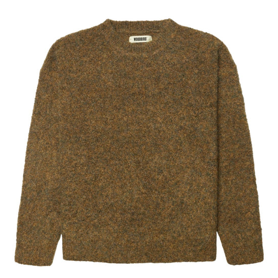 WBKurt Wool Blend Loop Crewneck Pullover Dark Olive