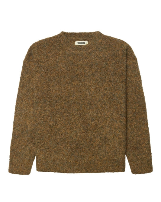 WBKurt Wool Blend Loop Crewneck Pullover Dark Olive